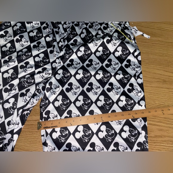 Disney Park Mickey Mouse pajama pants black & white Adult Plus Size 2X WDW Print - Picture 9 of 13